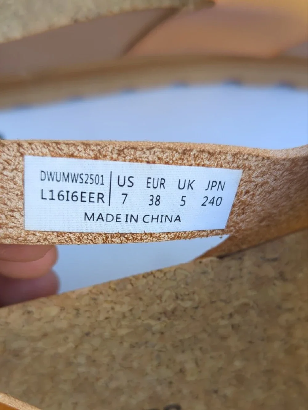 Dream Pairs Light Tan Double-Strap Cork Sandals
